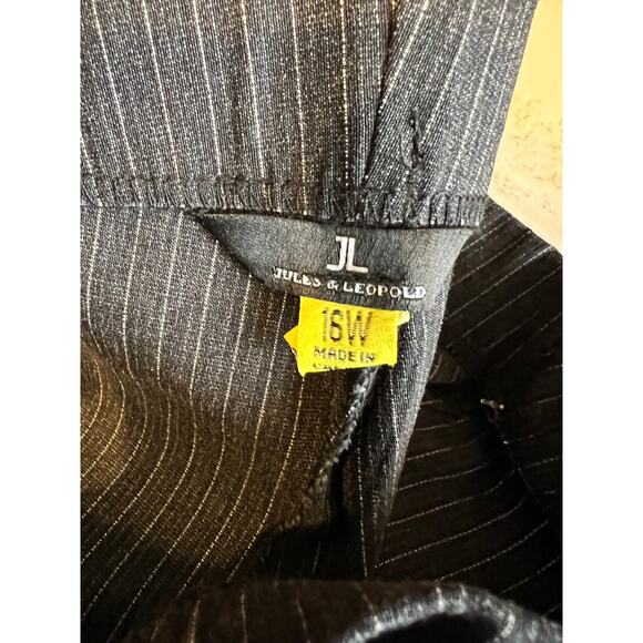 Jules & Leopold gray pinstripe work pants 16W - Picture 6 of 7